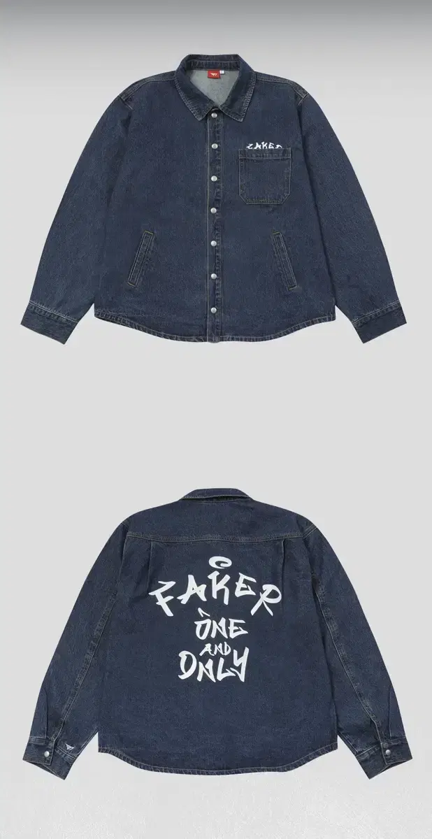 Faker Denim Shirt Jacket Blue